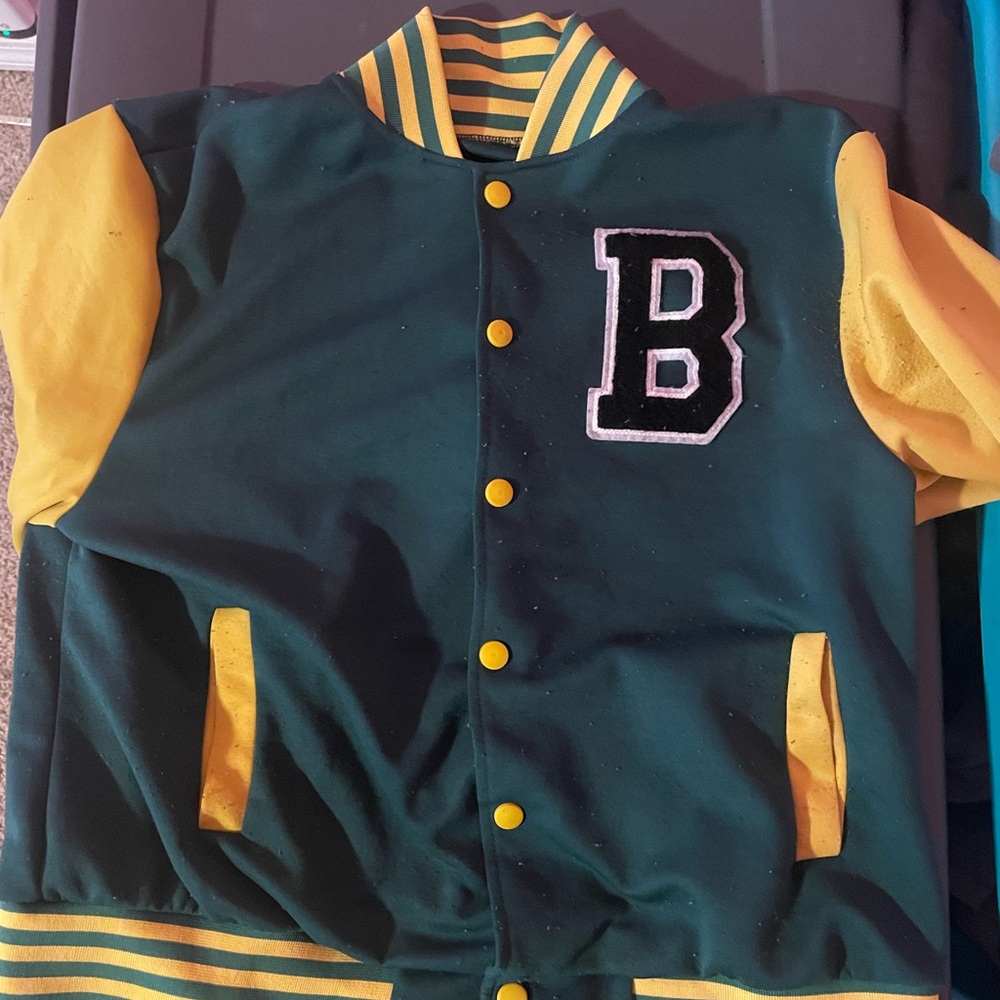 Green and Yellow Varsity Jacket